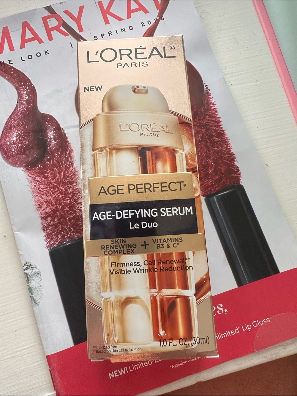 L'Oreal Age Perfect Age-Defying Serum Le Duo - Gold and Rose Gold Packaging